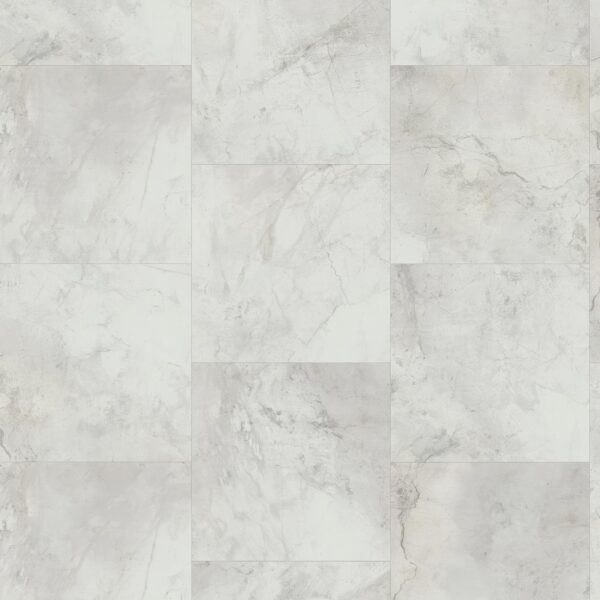 Kompozitné a vinylové podlahy Vinyl Parador Trendtime 5 Mramor Abbey biely minerálna štruktúra dlažba 4V, 1750862, 457,2,4x457,2x2,5mm